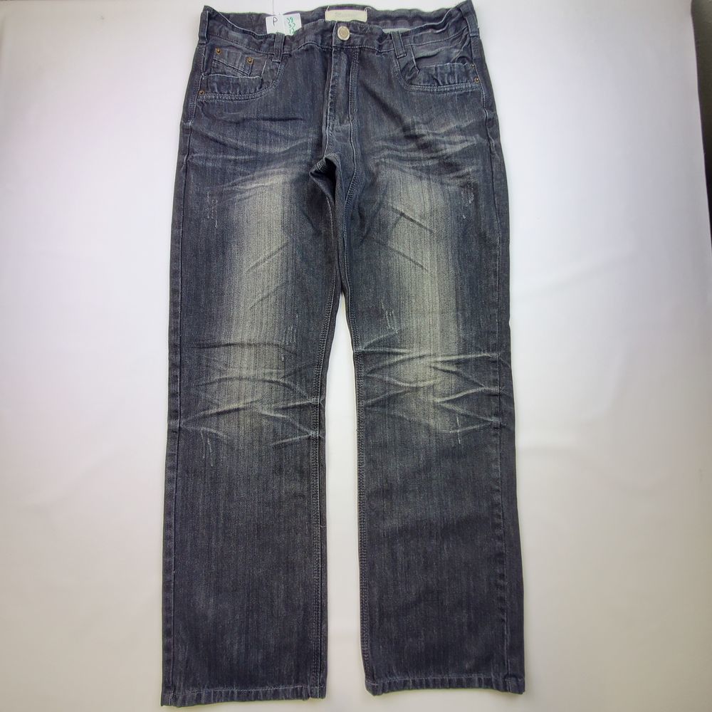 MATERIAL ADWORKS DENIM BLACK HEATHER STRAIGHT CUT